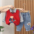 Boy's Long Sleeve Set Three-Piece Set